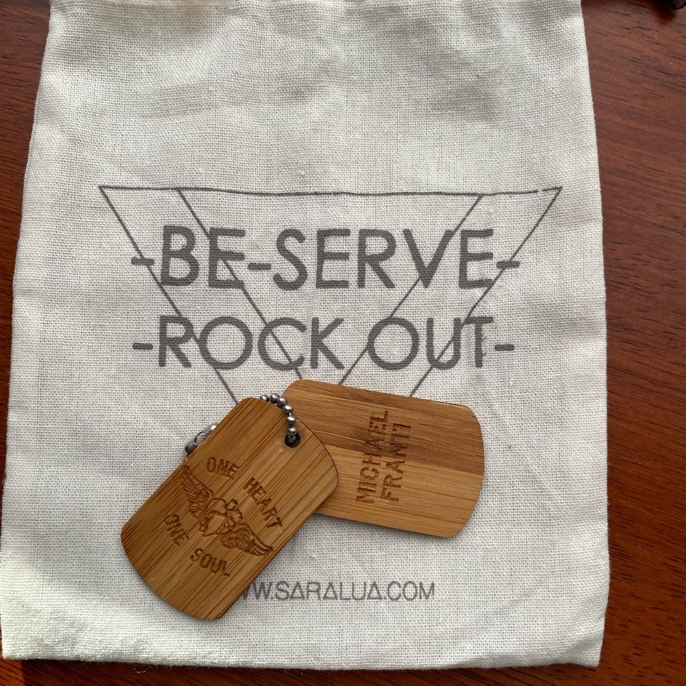 Wooden Dog Tag Necklace